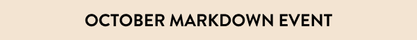 October Markdown Event