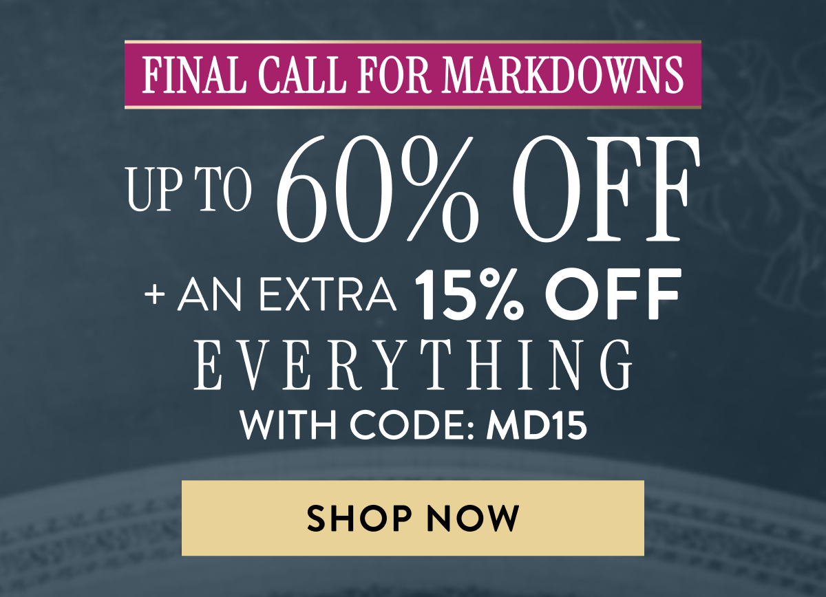 Up To 60% OFF + An Extra 15% OFF Everything | With Code MD15