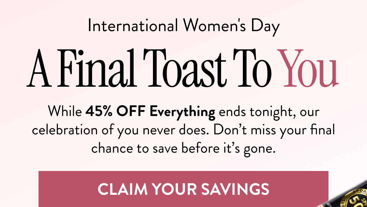 International Women's Day | Claim Your Savings
