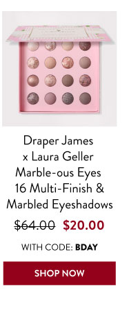 Draper James x Laura Geller Marble-ous Eyes 16 Multi-Finish & Marbled Eyeshadows | SHOP NOW