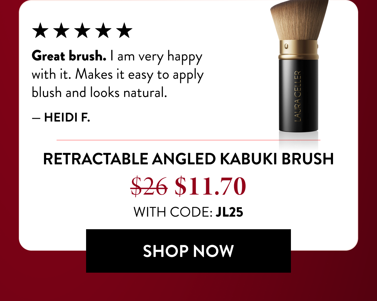 RETRACTABLE ANGLED KABUKI BRUSH | SHOP NOW