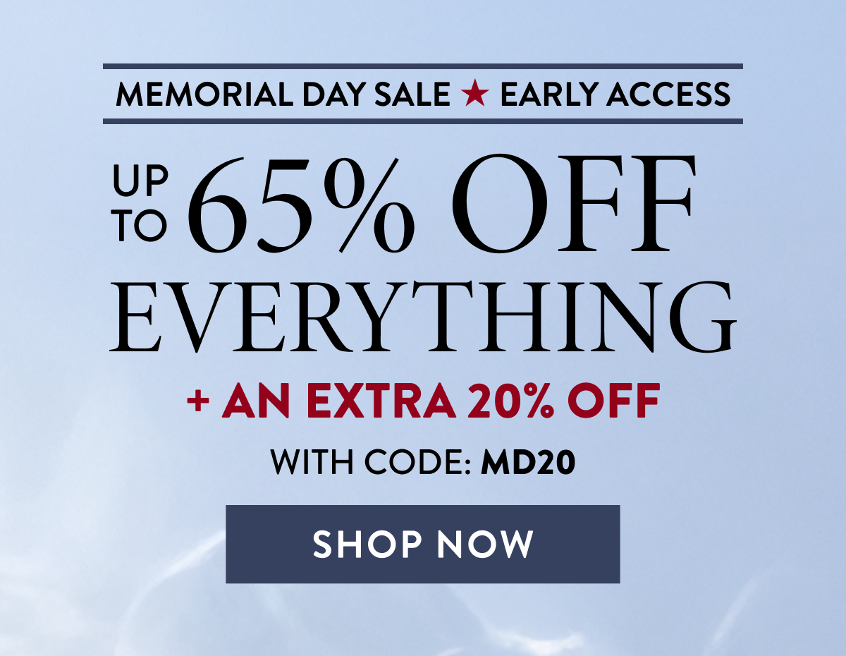 Up To 65% Off Everything + An Extra 20% Off | With Code: MD20 | Shop Now