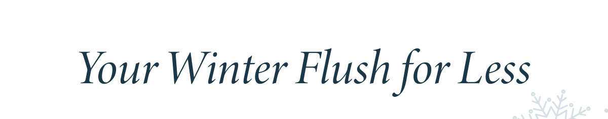 Your Winter Flush For Less