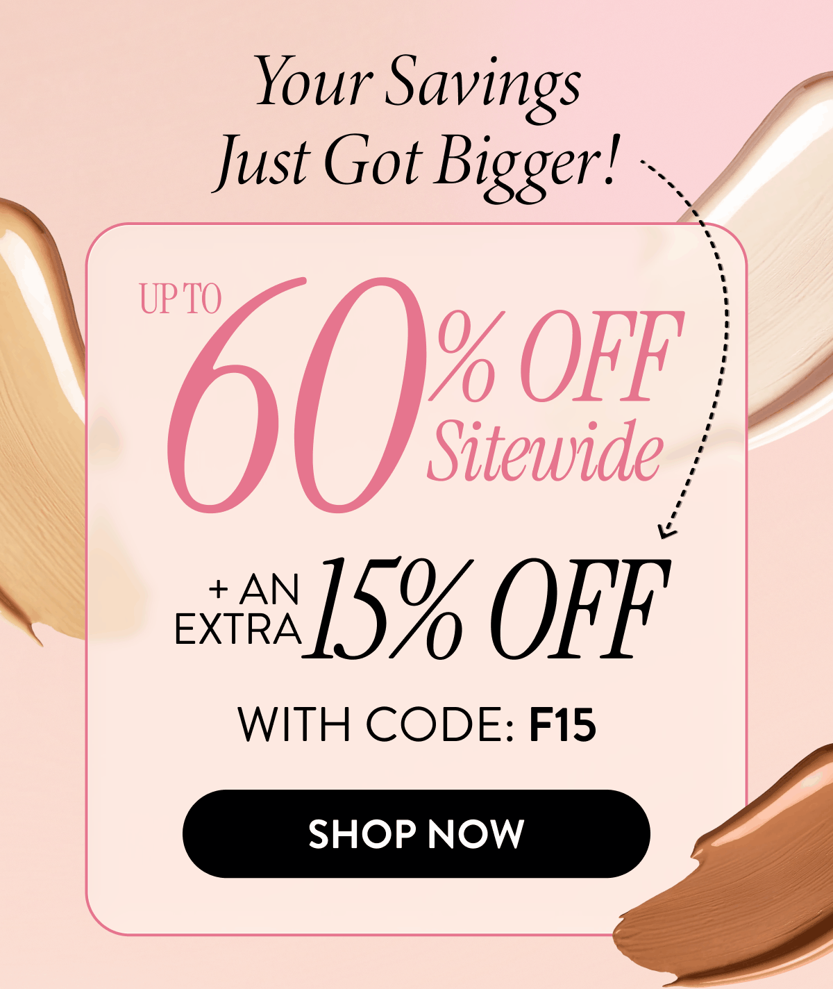 Up To 60% Off Sitewide + An Extra 15% Off | With Code: F15
