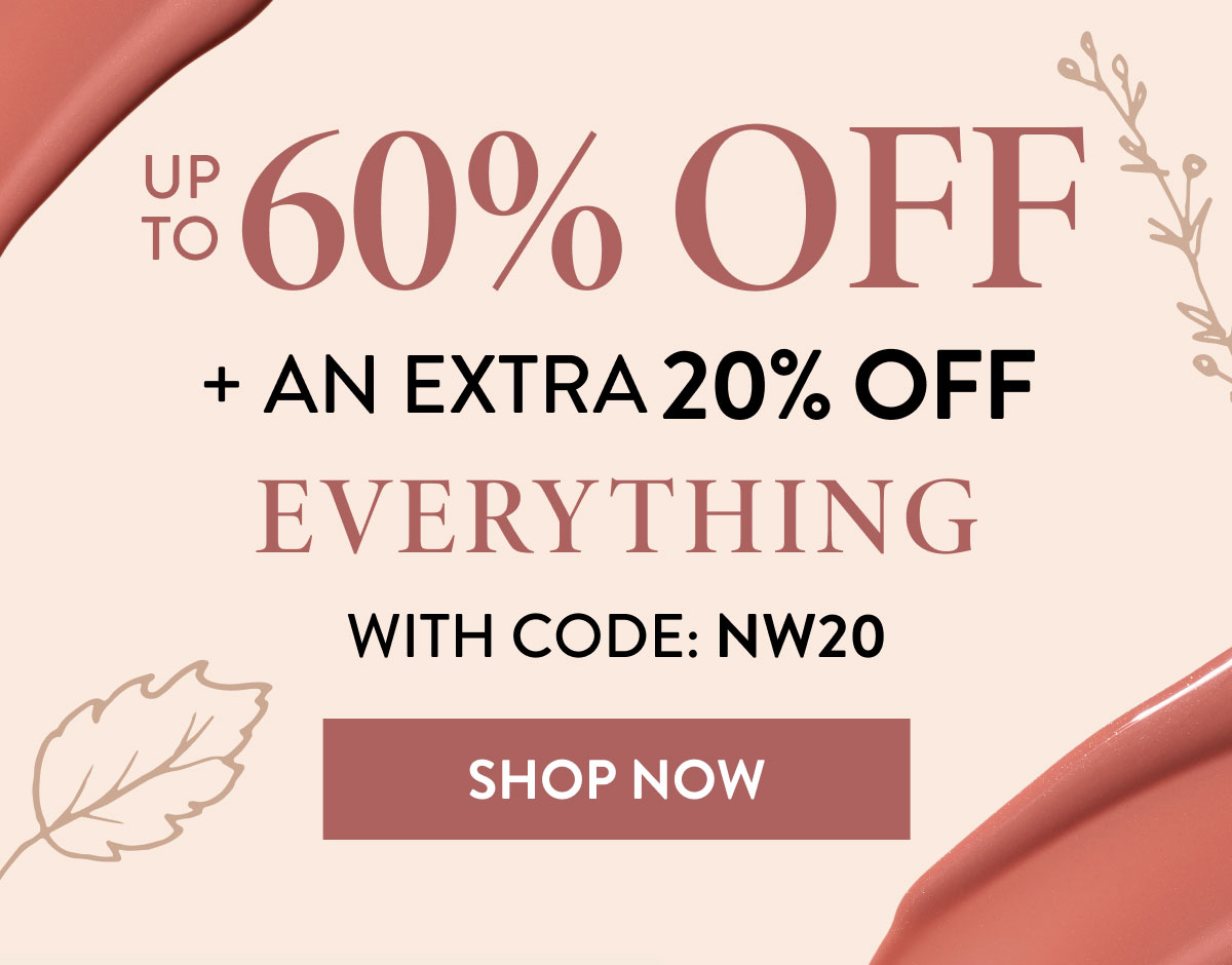 Up To 60% Off + An Extra 20% OFF Everything | With Code: NW20 - Shop Now