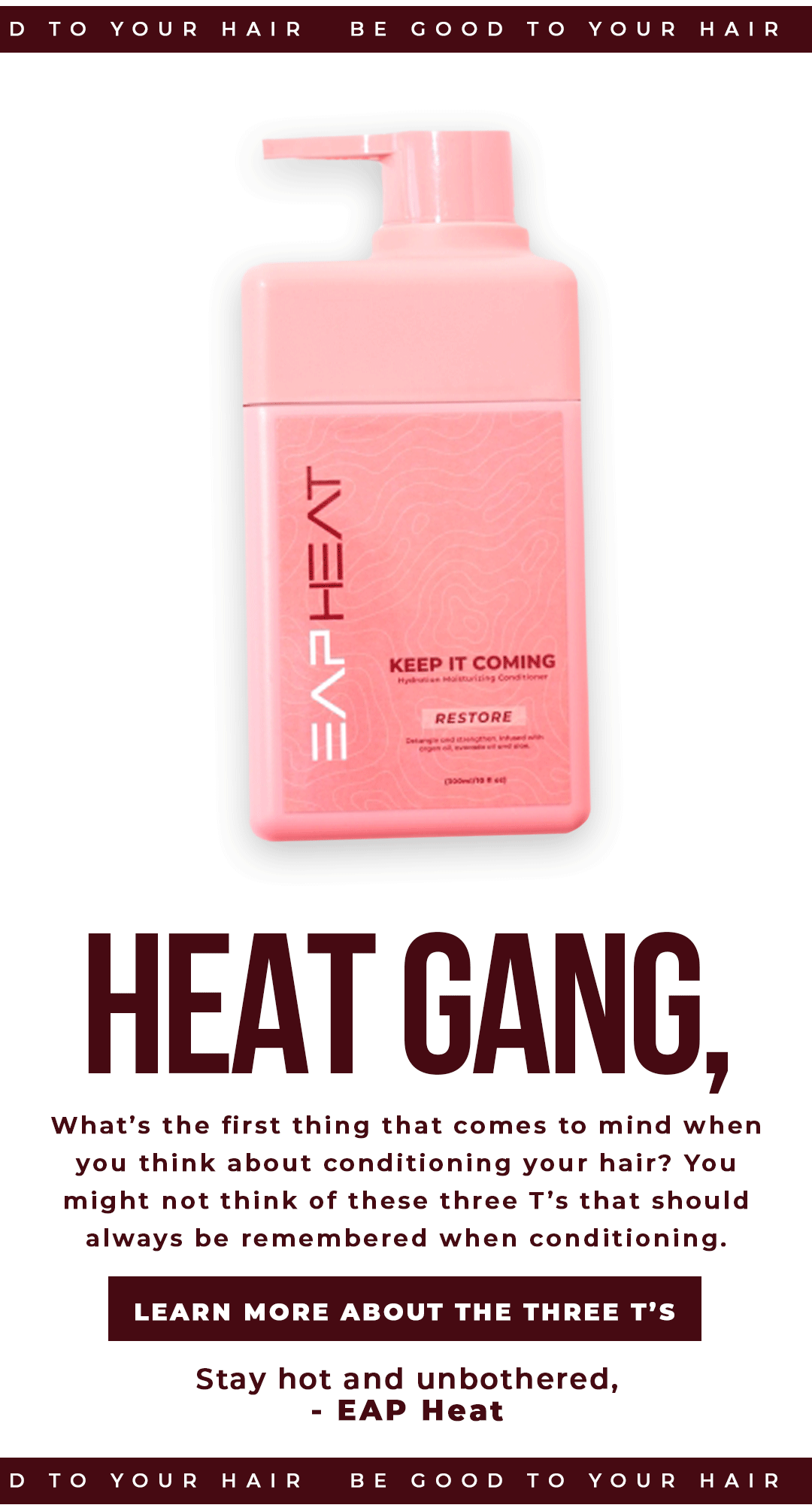 What Comes To Mind When You Think About Conditioning Your Hair? 🤨 EAP