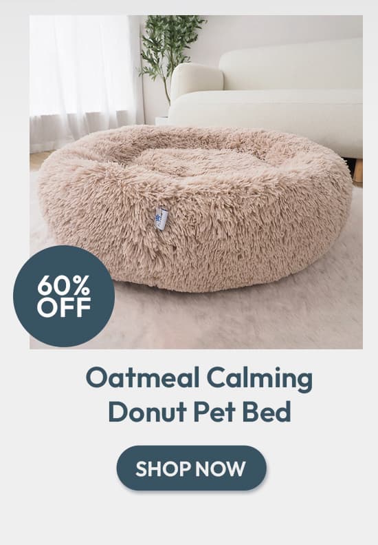 Oatmeal Calming Donut Pet Bed