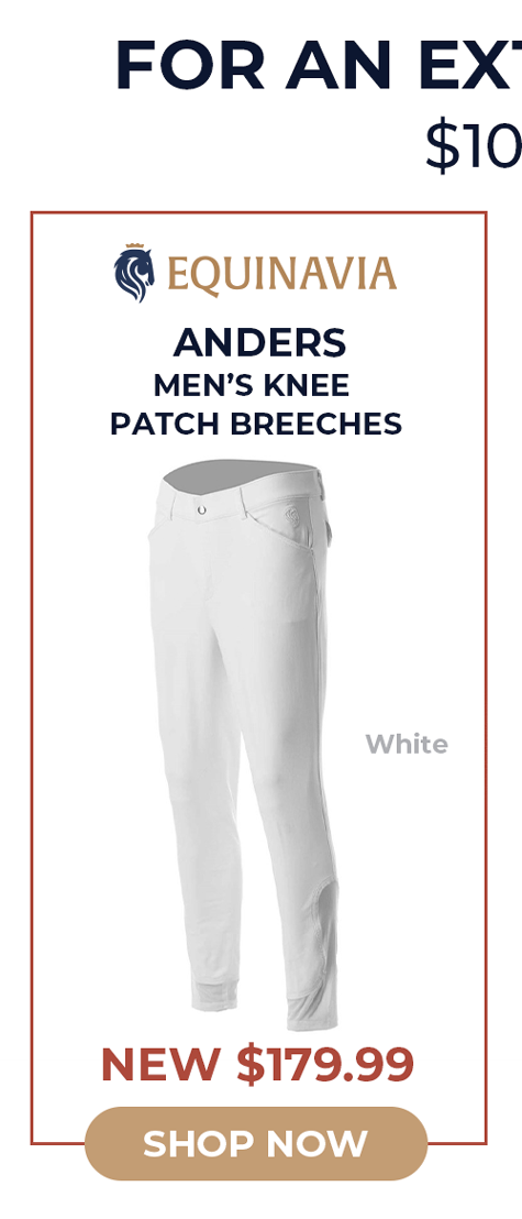 Equinavia Anders Men's Knee Patch Breeches - White