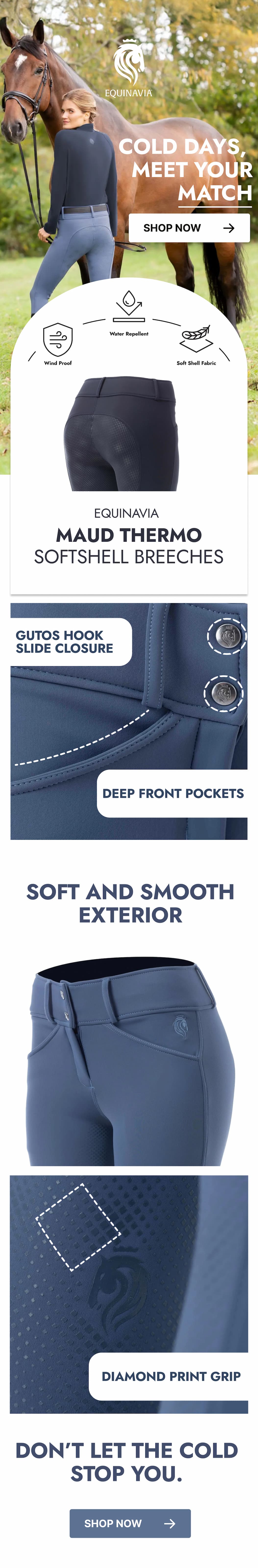 Cold Days Meet Your Match - Equinavia Maud Thermo Softshell Breeches