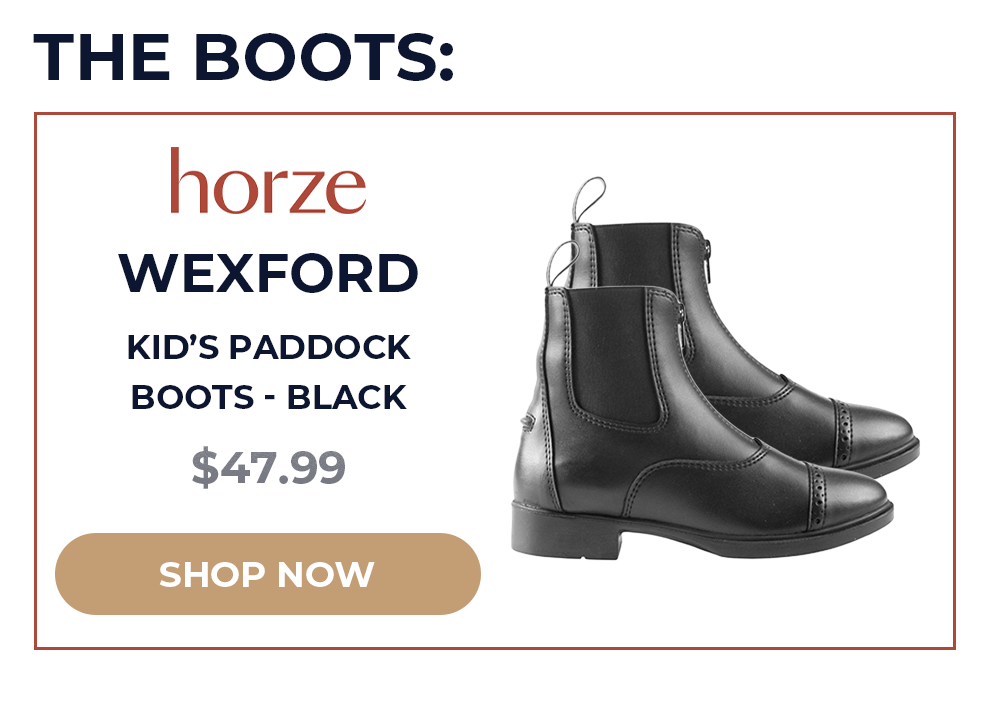 The Boots: Horze Wexford Kid's Paddock Boots - Black