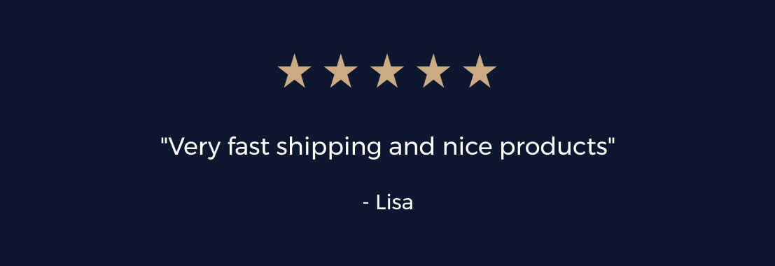 "Very fast shipping and nice products"