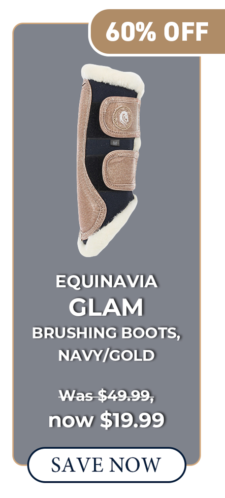 Equinavia Glam Brushing Boots - Navy/Gold