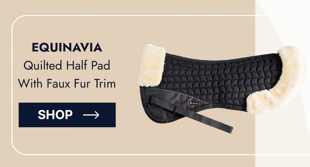 Equinavia Quilted Half Pad With Faux Fur Trim