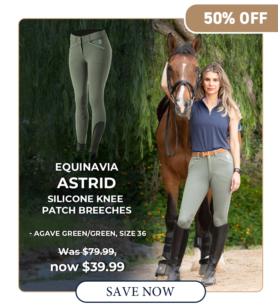 Equinavia Astrid Women's Silicone Knee Patch Breeches - Agave Green/Green
