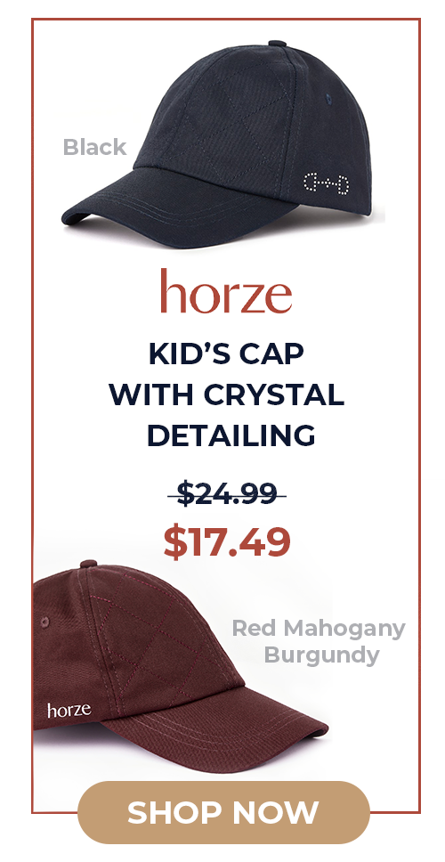 Horze Kid's Cap with Crystal Detailing