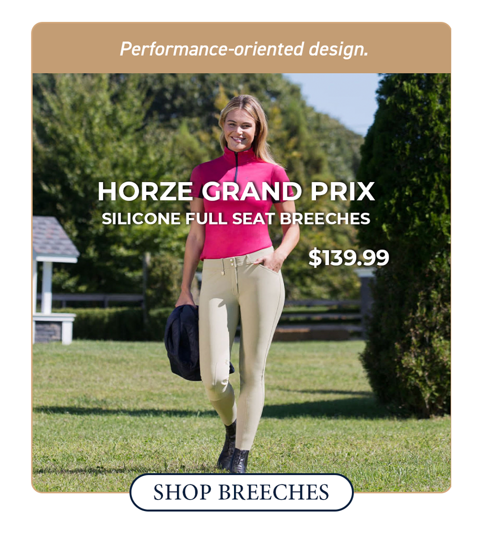 Horze Grand Prix Women's Silicone Full Seat Breeches - Tan