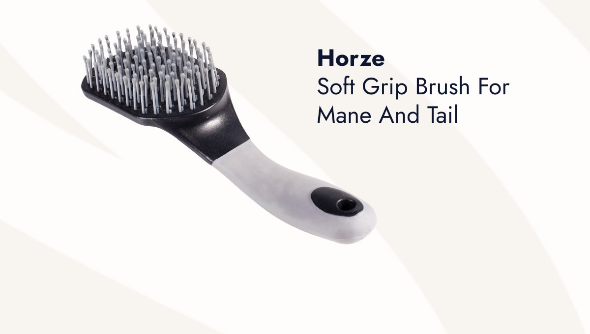 Horze Soft Grip Brush For Mane And Tail