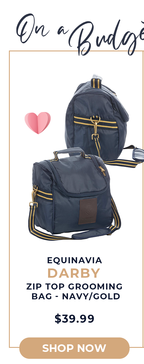 Equinavia Darby Zip Top Grooming Bag - Navy/Gold