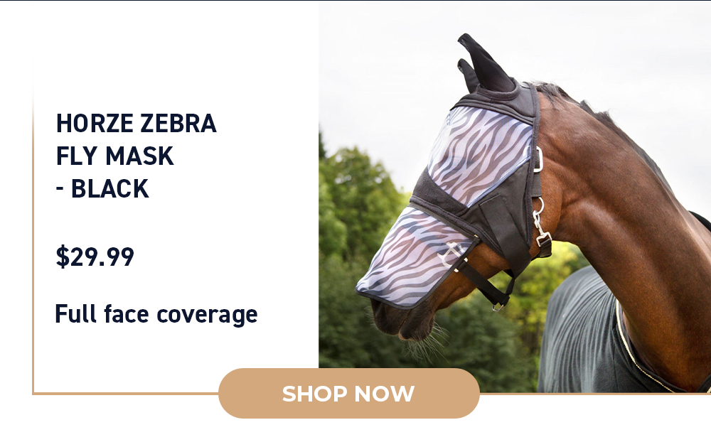 Horze Zebra Fly Mask - Black