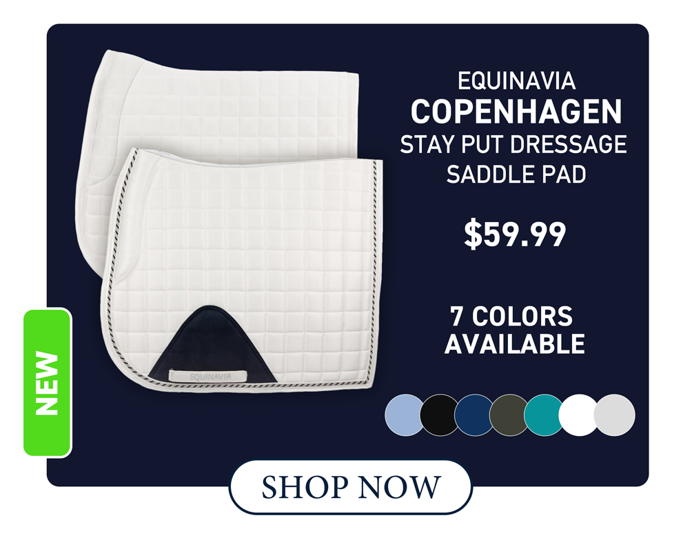 Equinavia Copenhagen Stay Put Dressage Saddle Pad - White