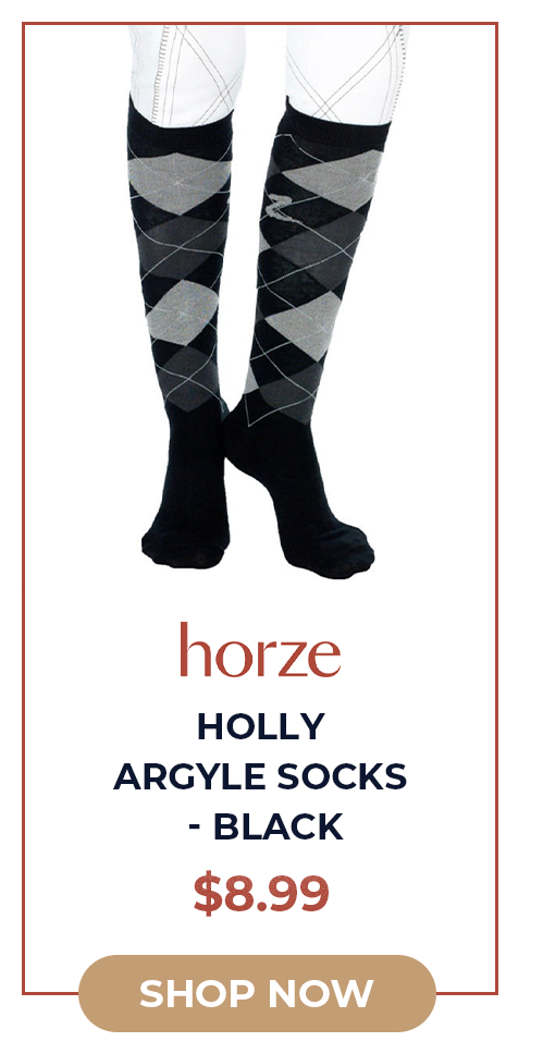 Horze Holly Argyle Socks - Black