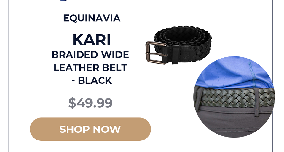 Equinavia Kari Braided Wide Leather Belt - Black