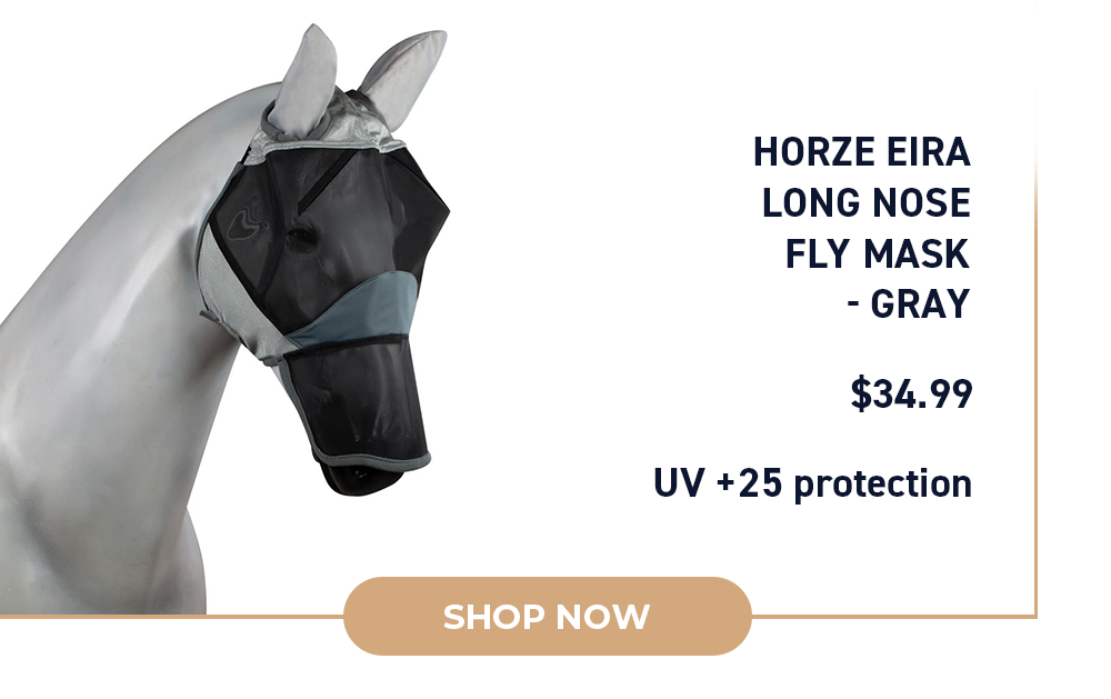 Horze Eira Long Nose Fly Mask - Gray