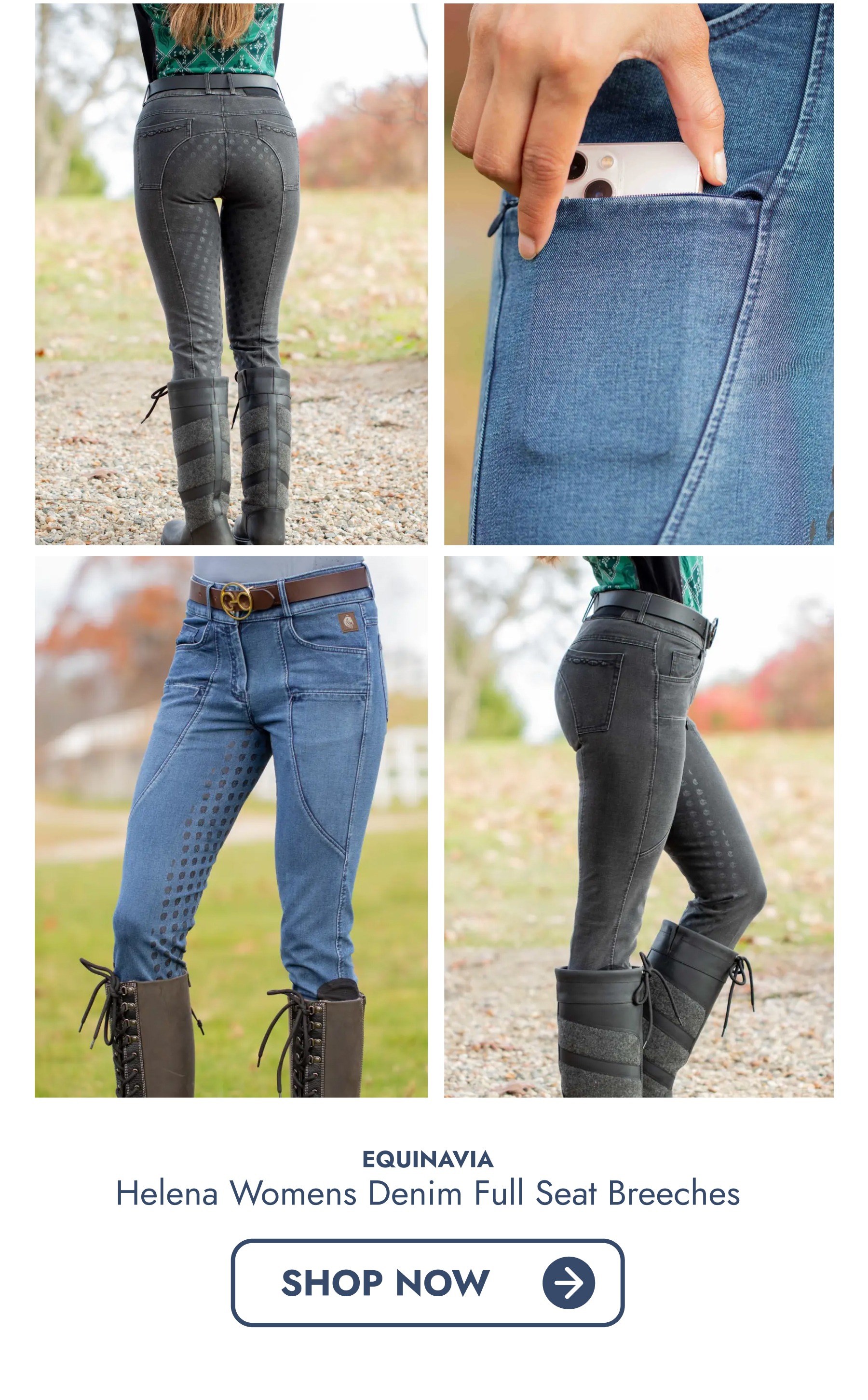 Equinavia Helena Womens Denim Full Seat Breeches