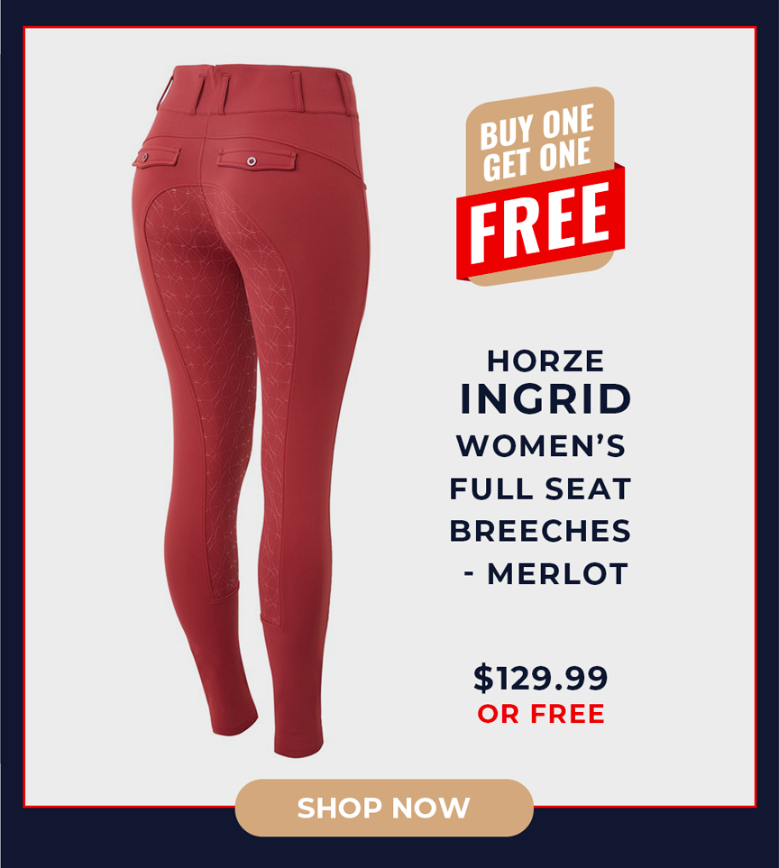 Horze Ingrid Women's Full Seat Breeches - Merlot