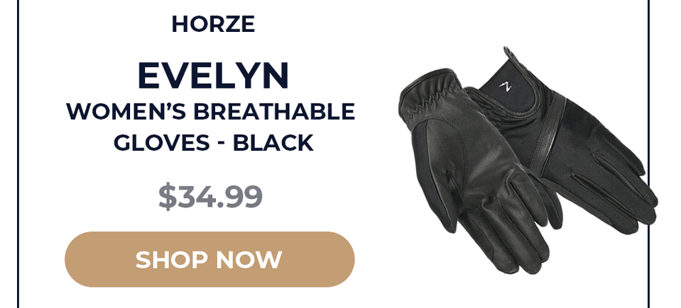 Horze Evelyn Women's Breathable Gloves - Black