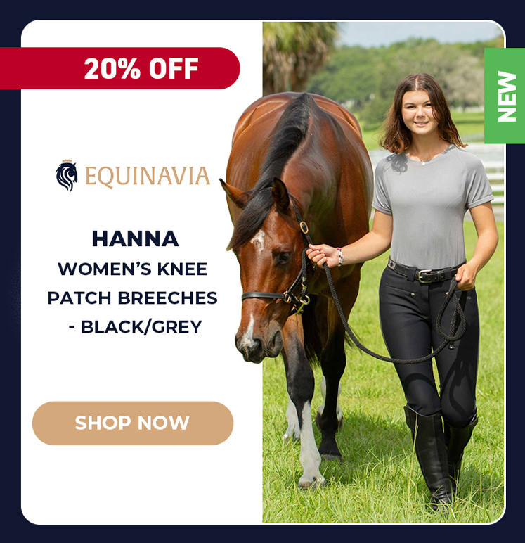 Equinavia Hanna Women's Knee Patch Breeches - Black/Grey
