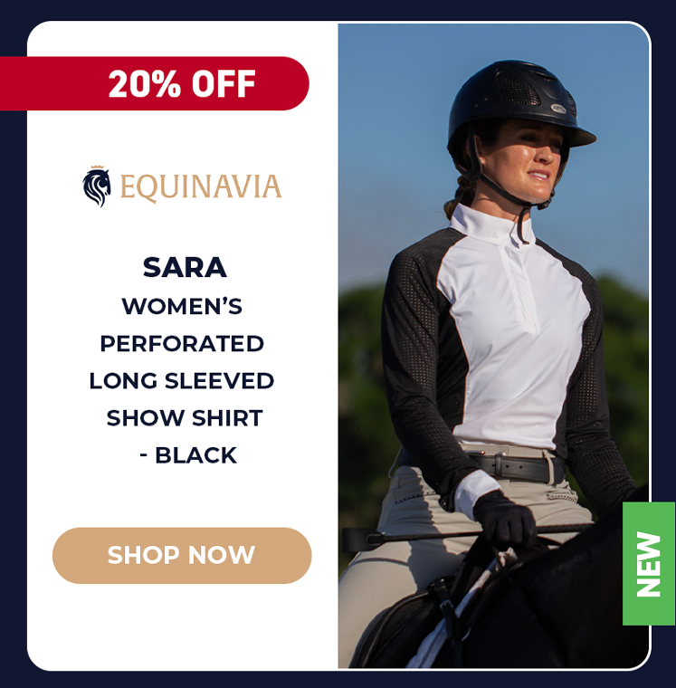 Equinavia Sara Women's Perforated Long Sleeved Show Shirt - Black