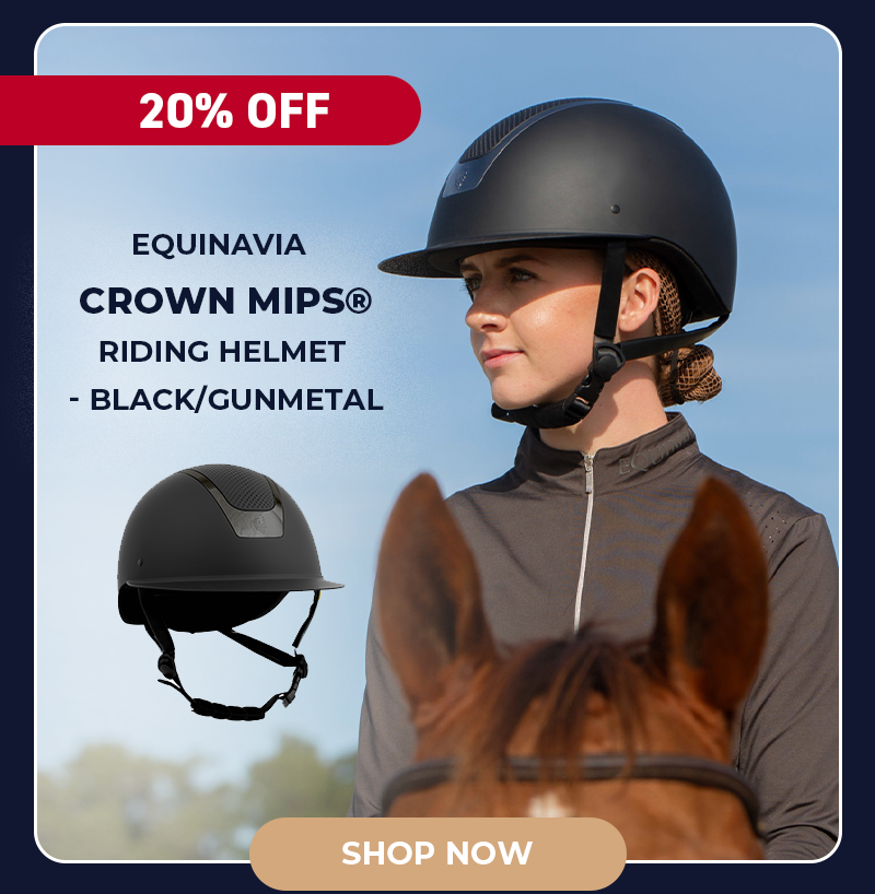Equinavia Crown MIPS® Riding Helmet - Black/Gunmetal