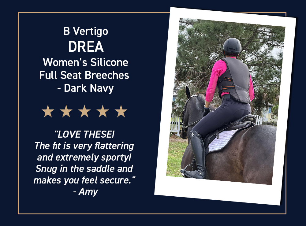 B Vertigo Drea Women's Silicone Full Seat Breeches - Dark Navy
