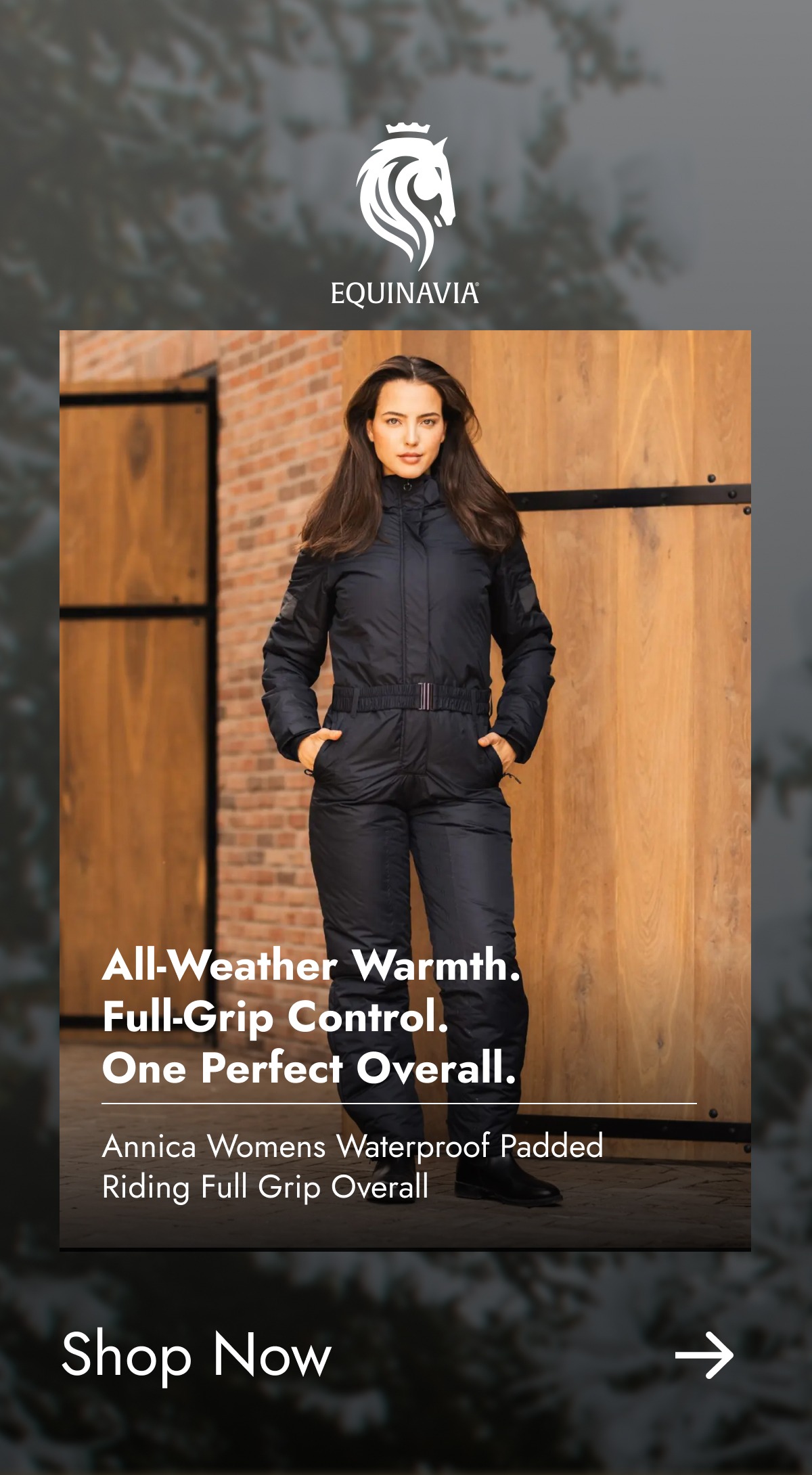 Annica Womens Waterproof Padded Riding Full Grip Overall