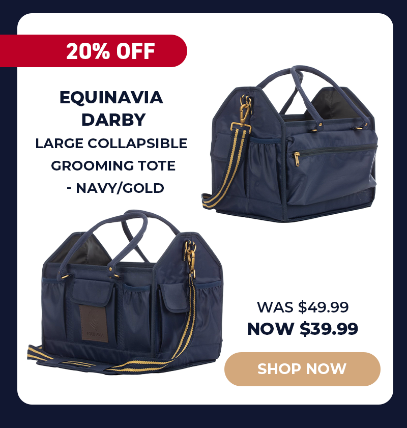 Equinavia Darby Zip Top Grooming Bag - Navy/Gold