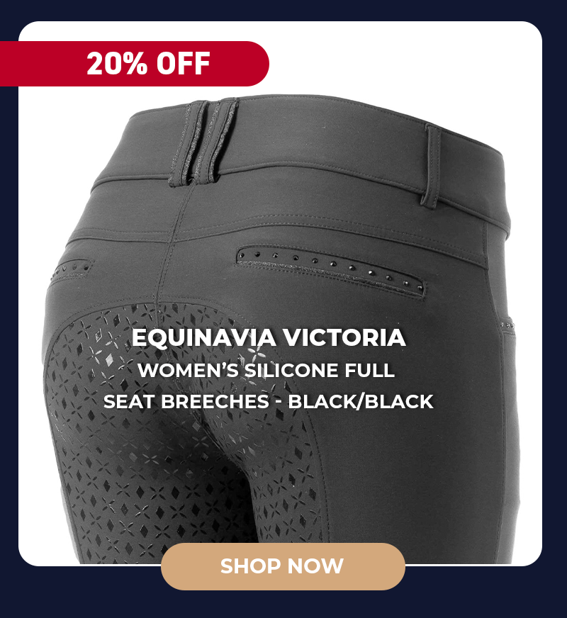 Equinavia Victoria Women's Silicone Full Seat Breeches - Black/Black