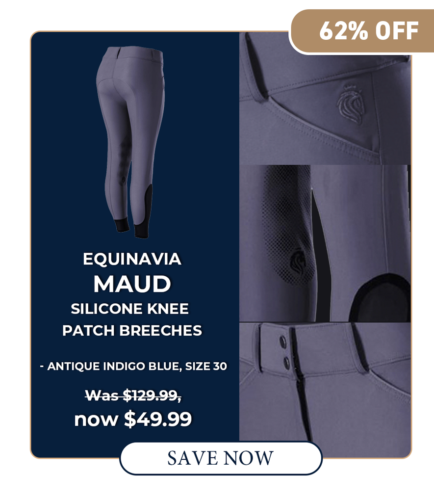 Equinavia Maud Women's Knee Patch Breeches - Antique Indigo Blue