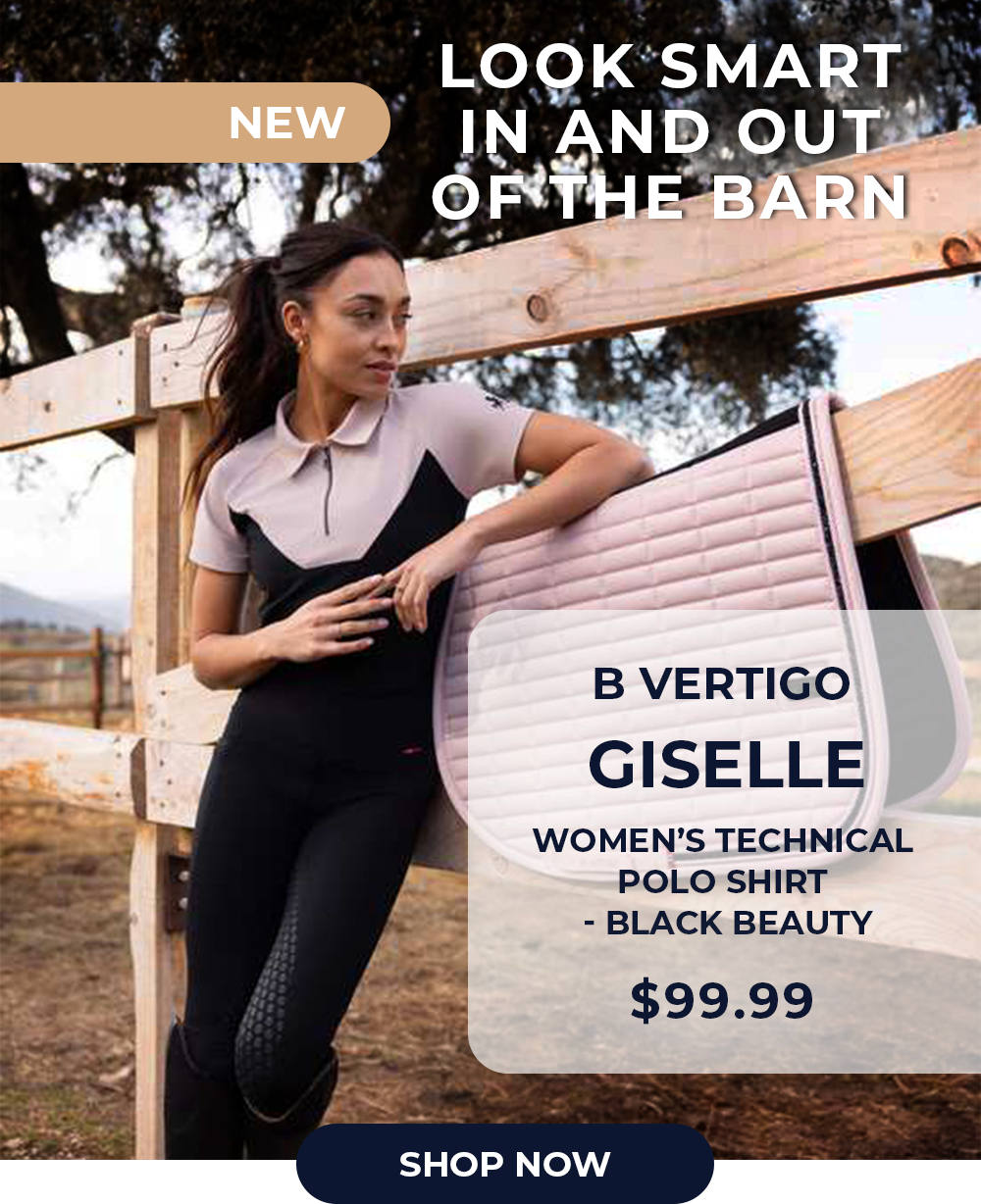 B Vertigo Giselle Women's Technical Polo Shirt - Black Beauty