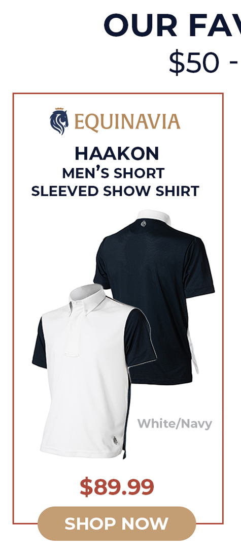 Equinavia Haakon Men's Short Sleeved Show Shirt - Navy/White