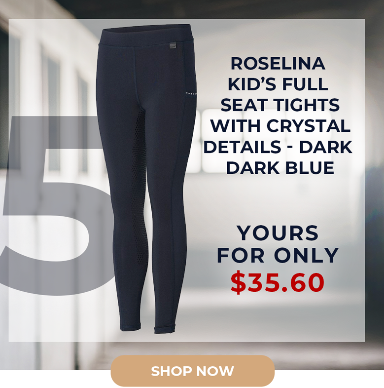 Roselina Kid's Full Seat Tights with Crystal Details - Dark Dark Blue