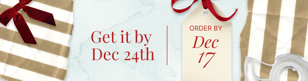 Get it by Dec 24th when you order by Dec 17th.