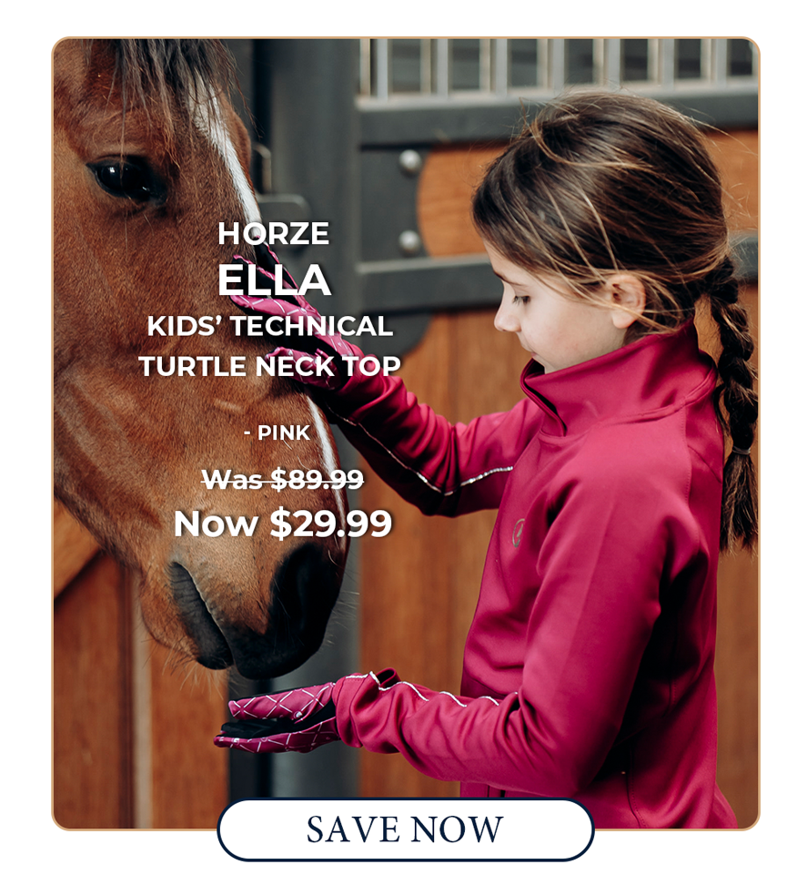 Horze Ella Kids Technical Turtle Neck Top - Anemone Dark Pink