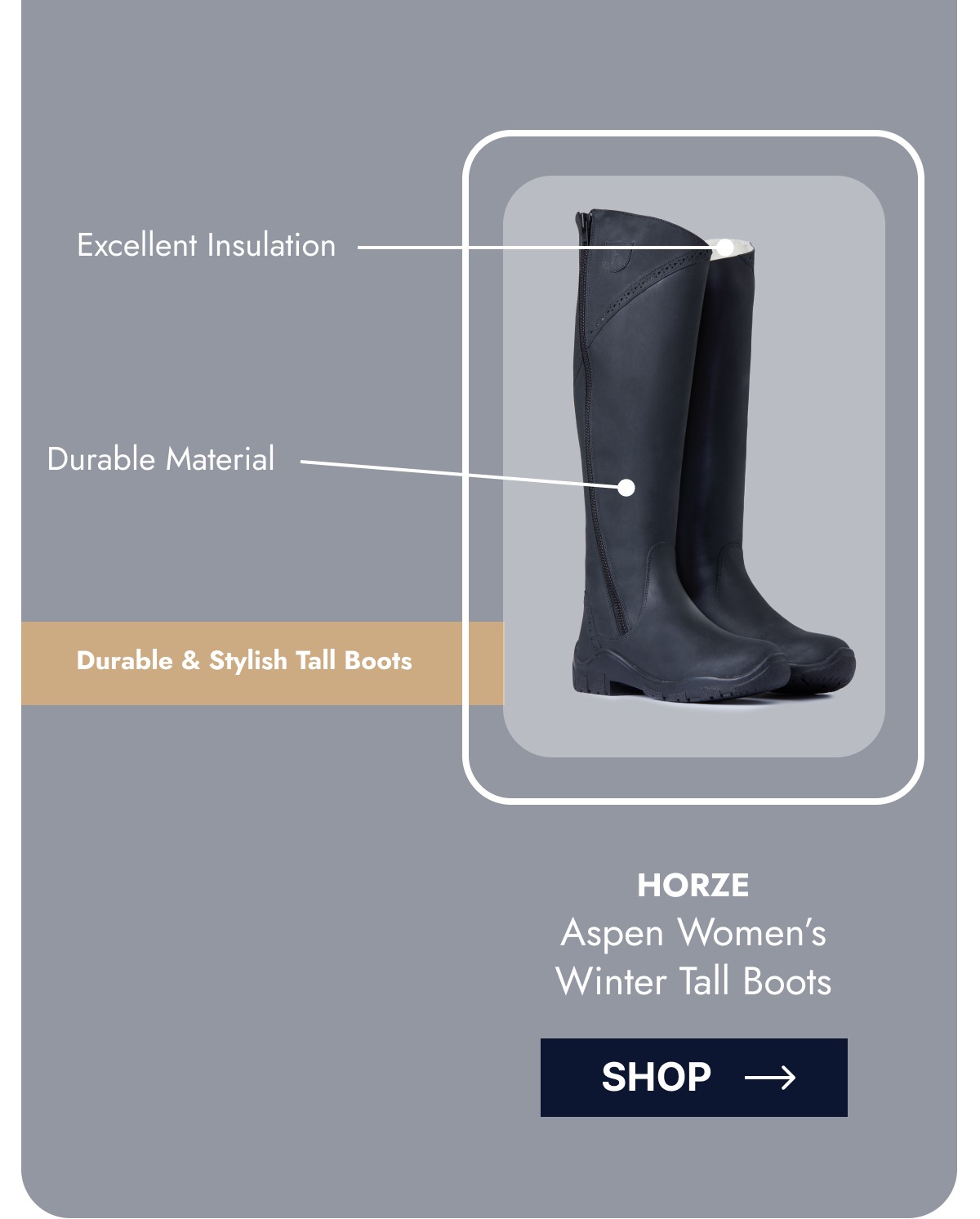 Horze Aspen Women's Winter Tall Boots