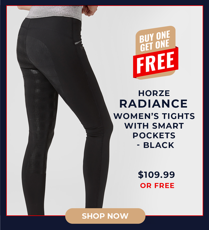 Horze Radiance Women's Tights with Smart Pockets - Black