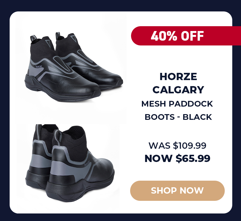 Horze Calgary Mesh Paddock Boots - Black