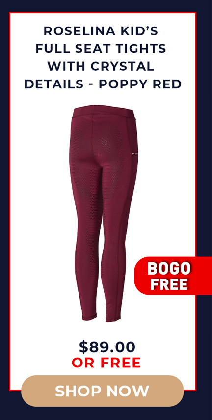 Roselina Kid's Full Seat Tights with Crystal Details - Poppy Red