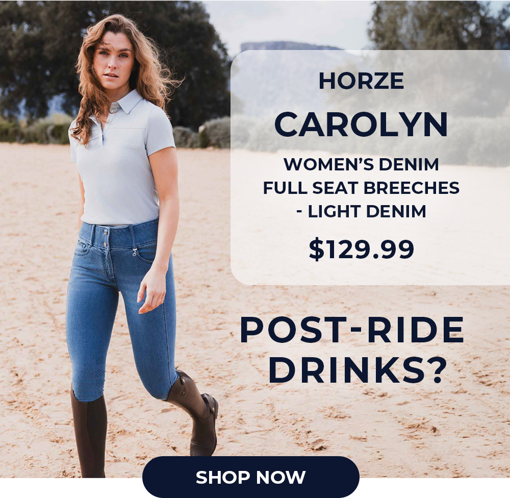 Horze Carolyn Women's Denim Full Seat Breeches - Light Denim