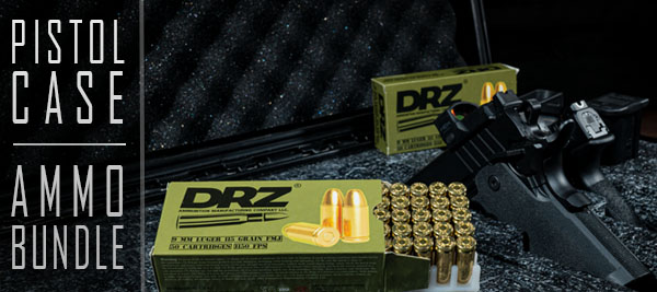4 + 1 Pistol Hard Case - with - DRZ – 9mm – 115 Grain – FMJ – 500 Rounds SALE!