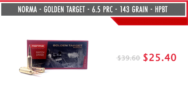 Norma - Golden Target - 6.5 PRC - 143 Grain - HPBT